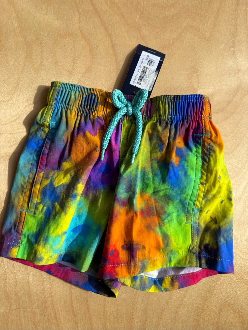Vilebrequin toddler Multicolor Tie-Dye Swim Shorts with Drawstring BNWT